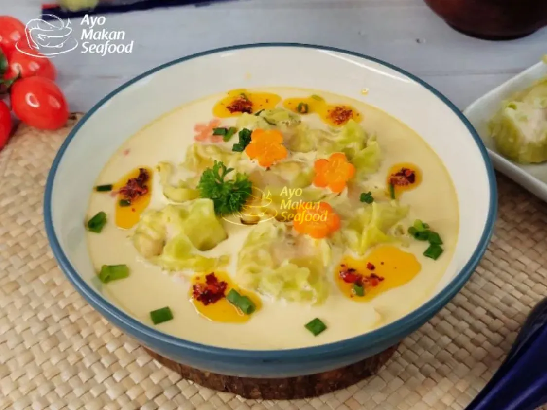 Chawan mushi dengan isian sayuran segar